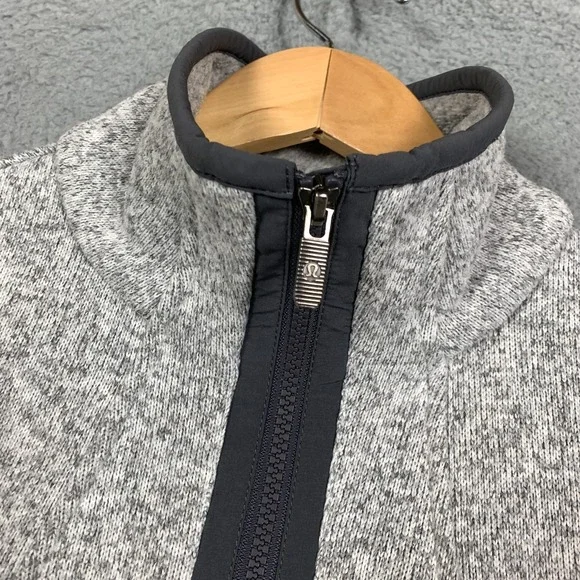 Lululemon Its Fleecing Cold Jacket Women's 10 Heather White/Dark Carbon Full Zip - Picture 4 of 10